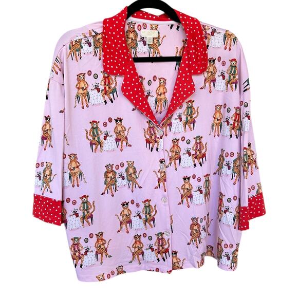 Women's Beauty Sleep Social Billie 3/4 Sleeve Cute Pajama Set Size XL - Picture 2 of 5